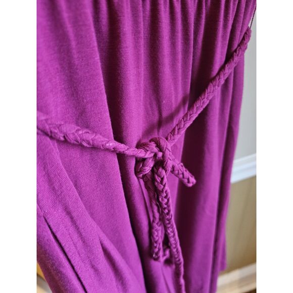 Eddie Bauer Athletic Casual Short Sleeve Dress Petite Small Braided Tie Waist - Picture 4 of 5